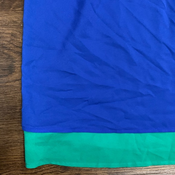 Penningtons Sleeveless Blue Tank Top +Green Lining - Picture 5 of 11